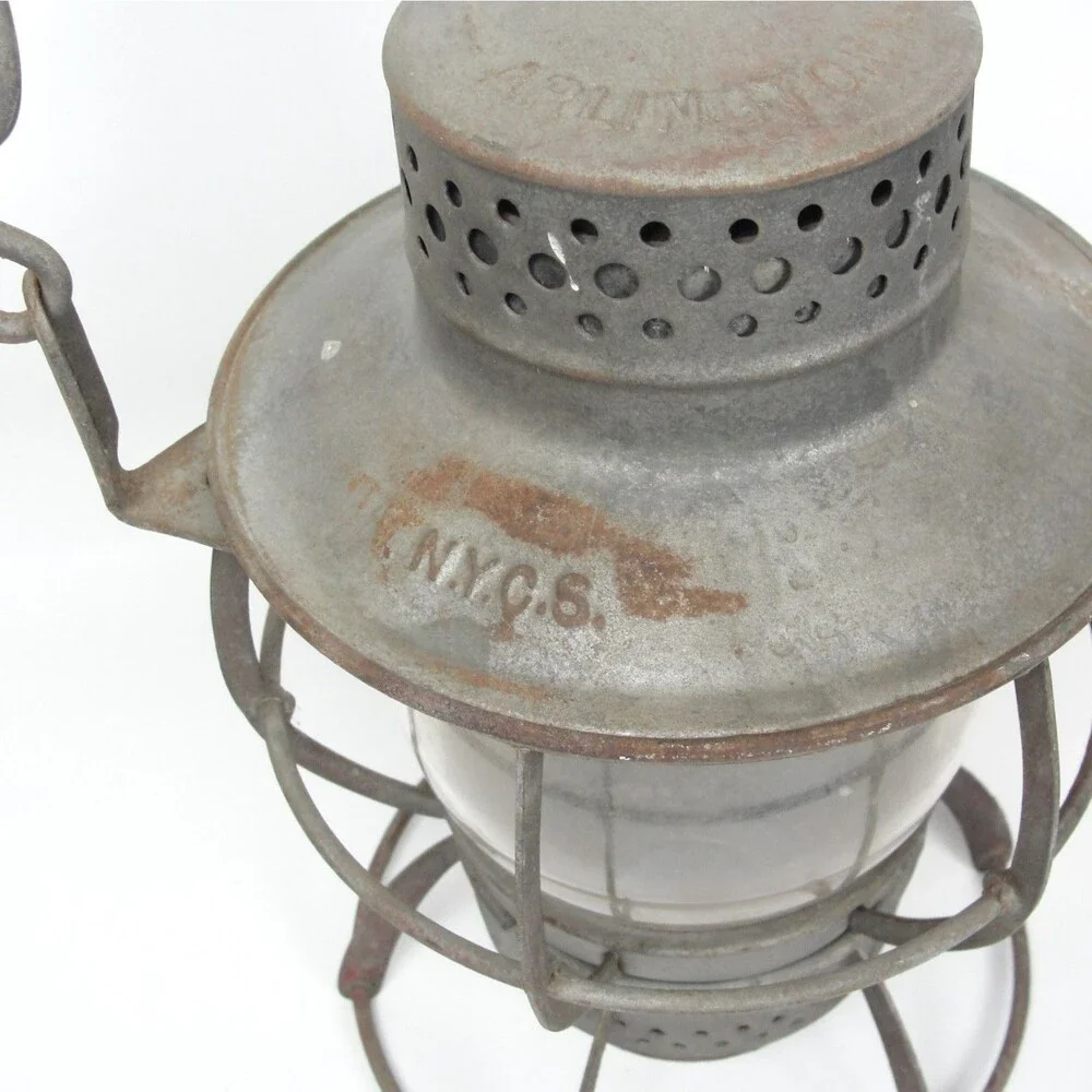 Vintage Dressel Arlington NJ Railroad Lantern NYCS New York Central Clear Globe